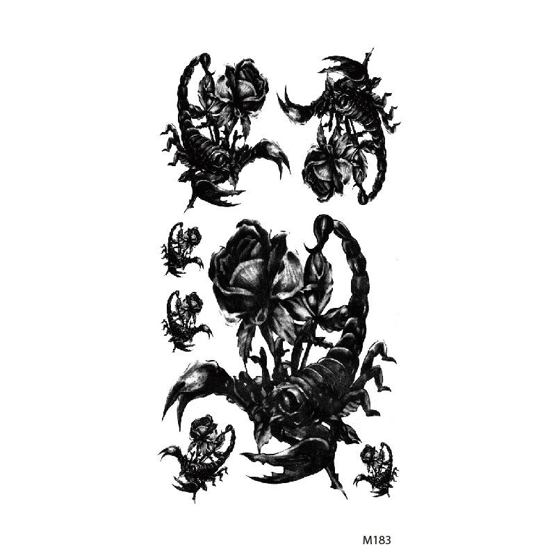 Customize Wolf Dragon Spider Scorpion Animal Temporary Tattoo Designs for Man