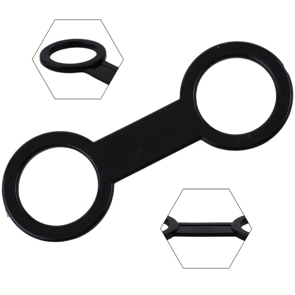 10cm Durable Plastic Diving Snorkel Holder Black Double Ring Snorkel Retainer for Adult Water Sports