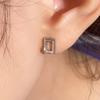 Серьги-гвоздики с полыми бриллиантами и цирконами, трехмерные квадратные серьги-гвоздики, маленькие темпераментные универсальные серьги Cold Wind для женщин