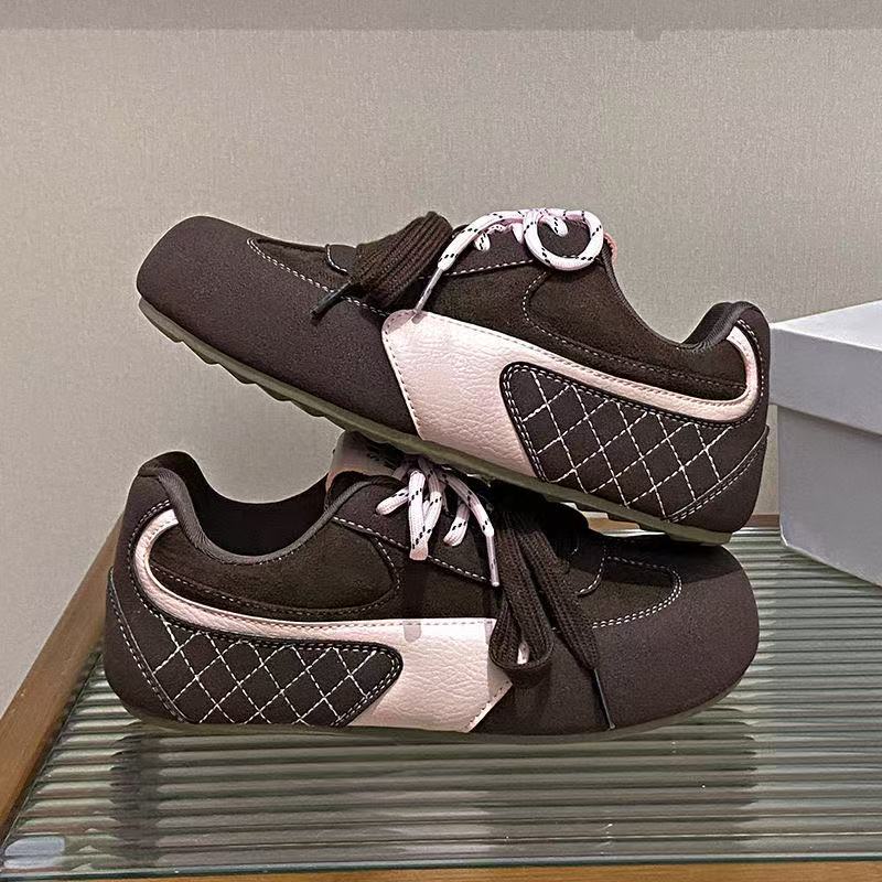 Обувь Кроссовки Женские Французские ретро с круглым носком на шнуровке Обувь Форреста Гампа Удобные и легкие повседневные на платформе Немецкие тренировочные кроссовки