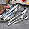 20Pcs/set Stainless Steel Black Rose Gold Cutlery Set Dinnerware Tableware Silverware With Salad Dessert Fork Drop Shipping