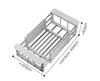Adjustable Stainless Steel Dish Drainer, Drain Rack Fruit and Vegetable Washing Drainer, Tableware Drain Basket, Kitchen Storage