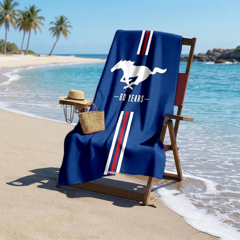 Mustang Fashion Beach Towel: Ideal for Summer Adventures Soft, absorbent and quick drying suitable for swimming and bathing