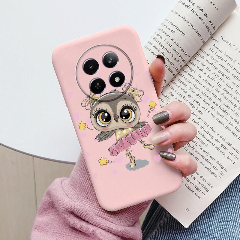 Case For Redmi 14C 4G 14R 5G A4 Note 14 Pro Poco C67 Cute Heart Flower Back Cover Soft Silicone Matte Protective Fundas Cartoon
