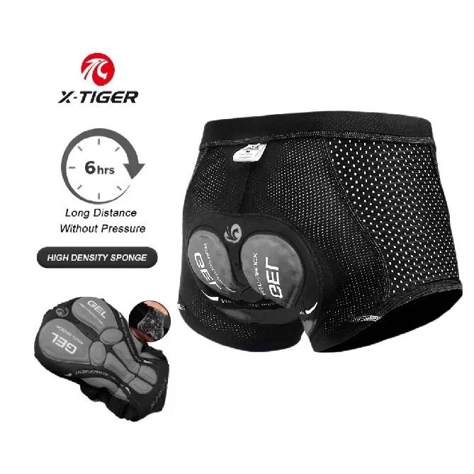 X-TIGER Men's Cycling Underwear Shorts 5D Gel Pad Breathable Non-Slip Bike Shorts Bike Underpant MTB Road Bike Riding Shorts