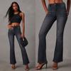 2024 Vintage Washed High Waist Slimming Elastic Micro Flared Women'S Jeans