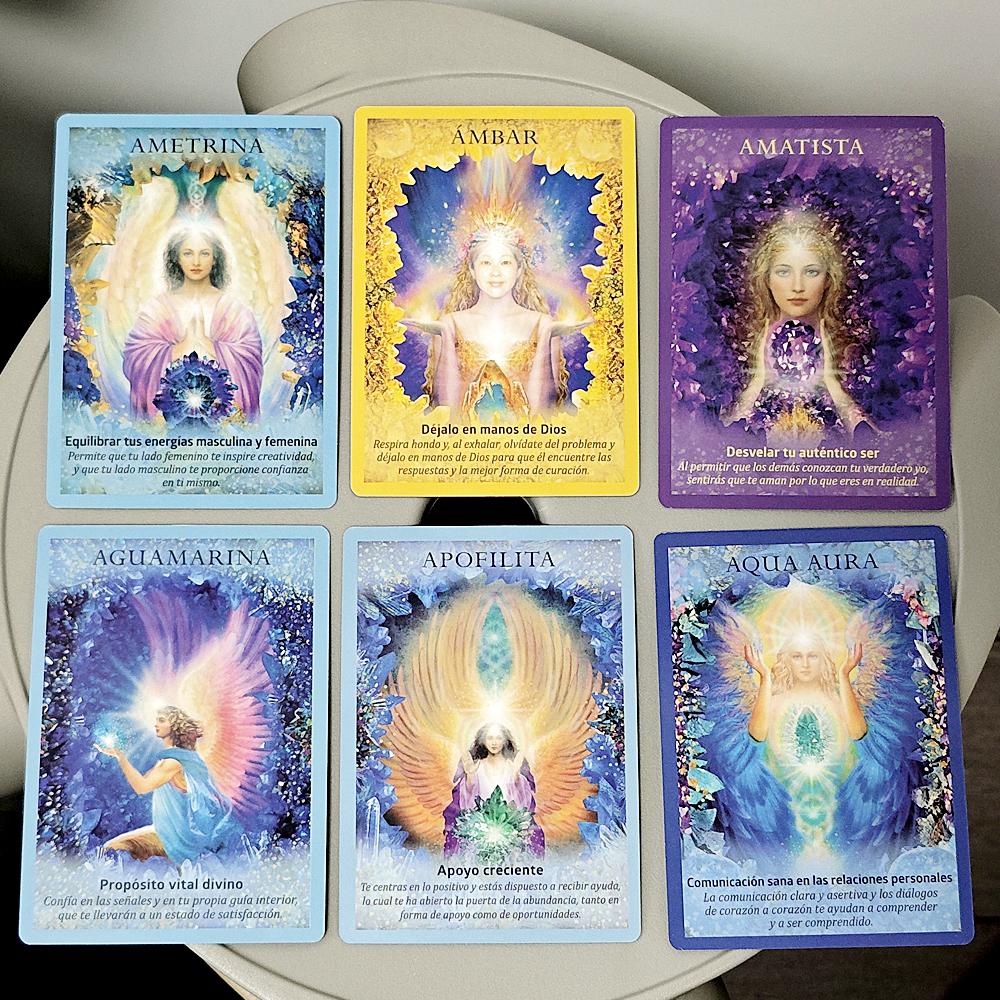 10,5*7,5 см колода оракулов Crystal Angels 44 шт. карты оракула испанское издание