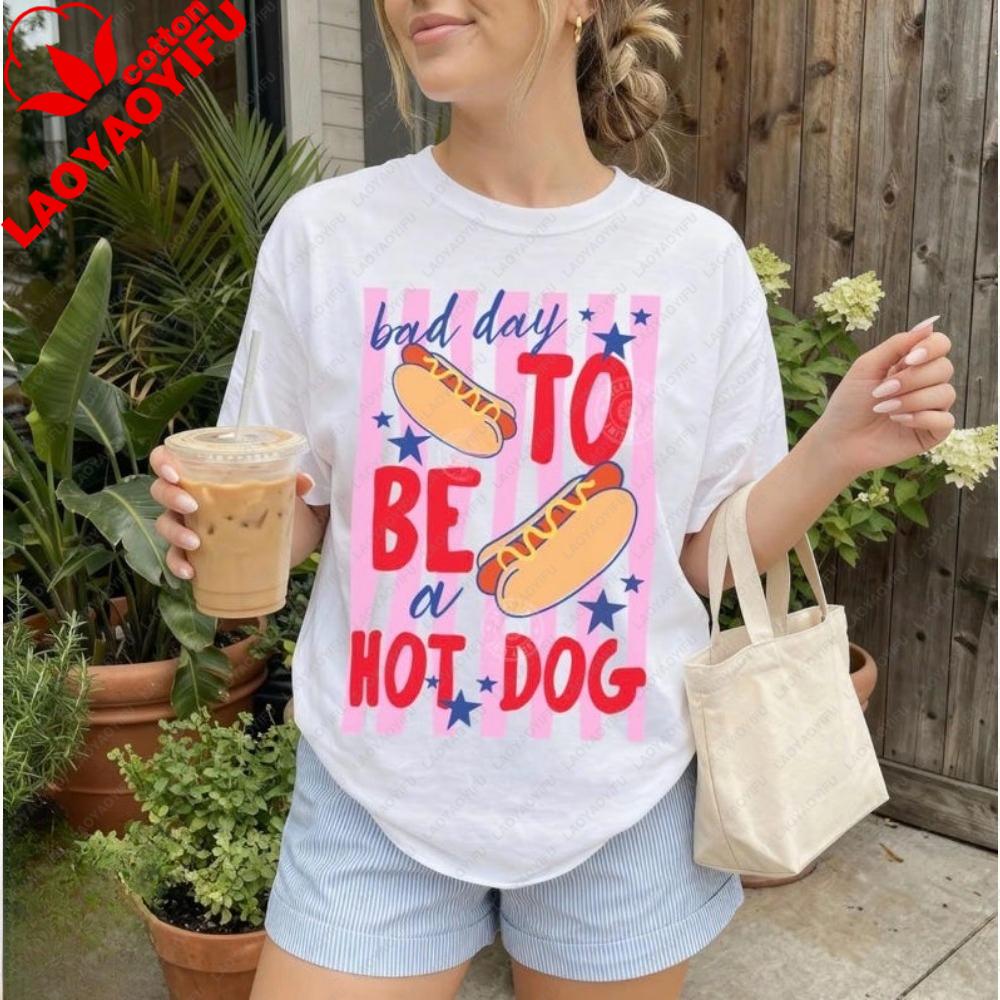 Bad Day To Be A Hot Dog Shirt Hot Dog Shirt Summer Tee Bad Day To Be A Hotdog Funny 4th Of July Clothes