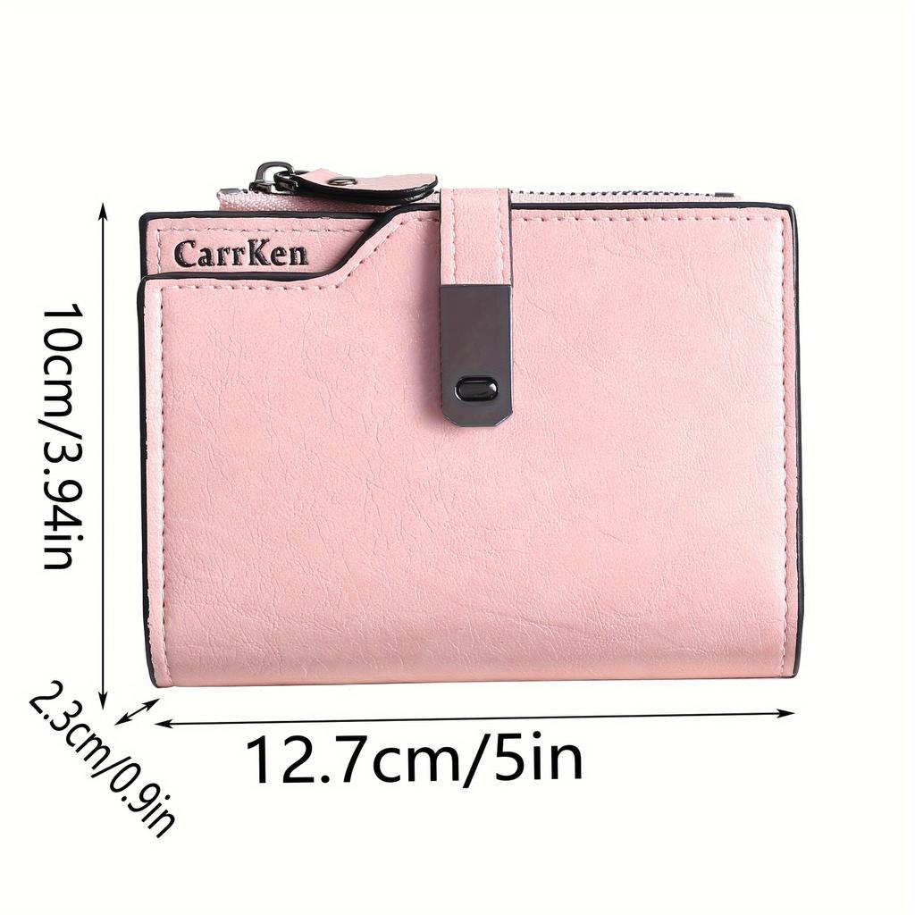 Мини-кошелек, многофункциональный держатель для карточек, сумка для документов с зажимом для денег, тройная сумка для карт, модный универсальный кошелек для монет на молнии