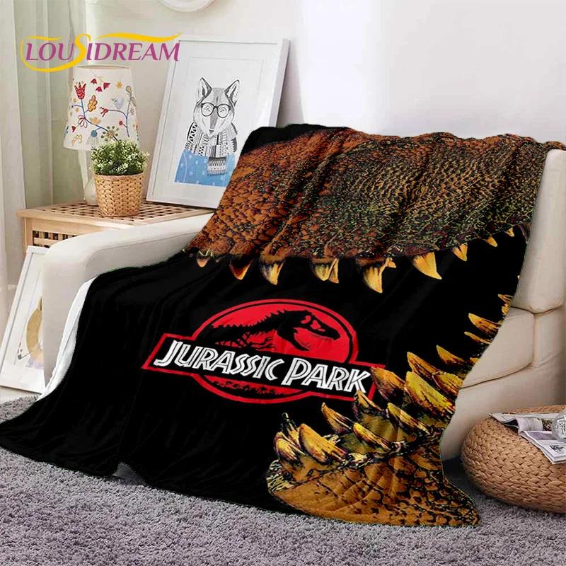 3D Мультяшное Одеяло из Мягкой Фланели с Динозаврами Парка Юрского периода для Кроватей, Спальни, Дивана, Пикника, Плед для Отдыха на Открытом Воздухе, Подарок