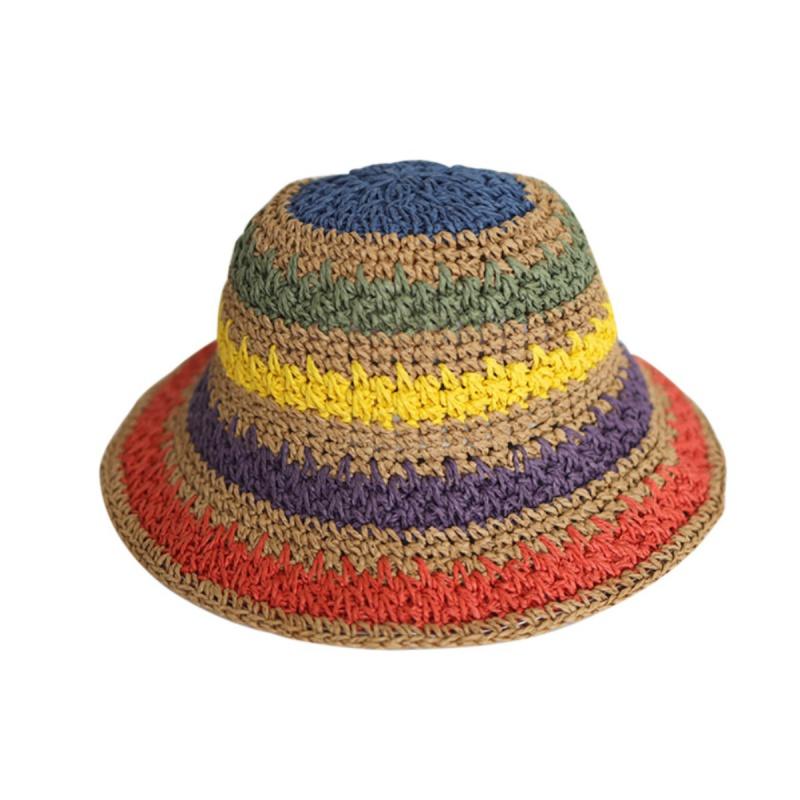 Шапочка для девочки, шляпа от солнца, детская соломенная шляпа, шляпа от солнца, разноцветная детская шляпа