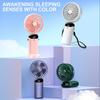 1pc Portable Mini Wearable Fan with LED Display - 5 Adjustable Speeds, Rechargeable Lithium Battery, Foldable,