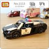LOZ 1113 Vehicle Model Los Angeles Black Police Racing Car 3D DIY 1003pcs Mini Blocks Bricks Building Toy No Box