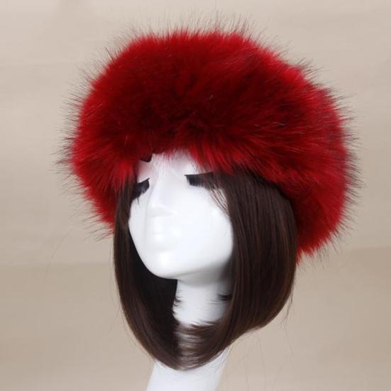 Winter Basin Hat Faux Fur Lined Hollow Top Foldable Warmth Retention Fuzzy