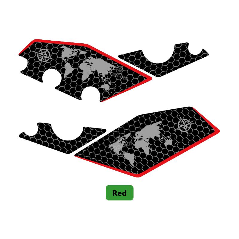 POSFIRA Motorcycle Footrest Panel Sticker Vinyl Decals for Kawasaki Versys 1000/S/SE 2017-2024 Foot Rest Accessories