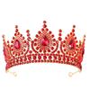 Европейские и американские свадебные аксессуары для волос в виде короны - красный свадебный головной убор для женщин