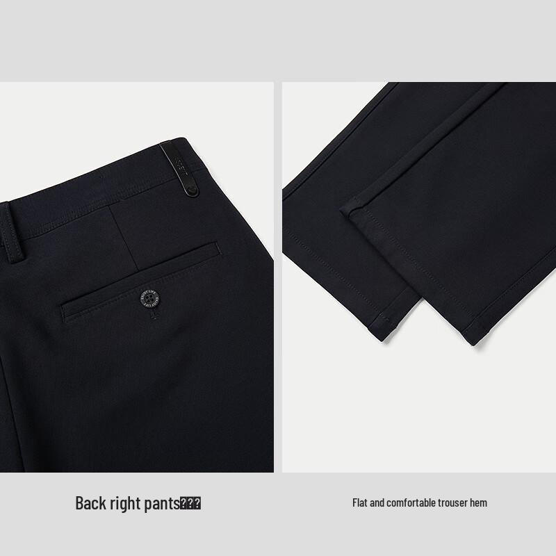 HLA Men's Stretch Straight-Leg Business Casual Pants