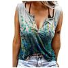 Women Tanks Sexy V Neck Sleeveless Summer Tops Vest 3D Print Tie Dyed Flowers Tops