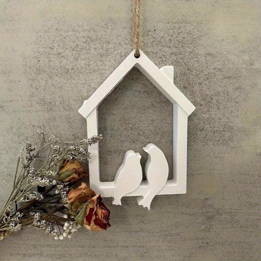 1 Pcs House Bird Pendant Silicone Mold Bird Wall Decoration Gypsum Molds