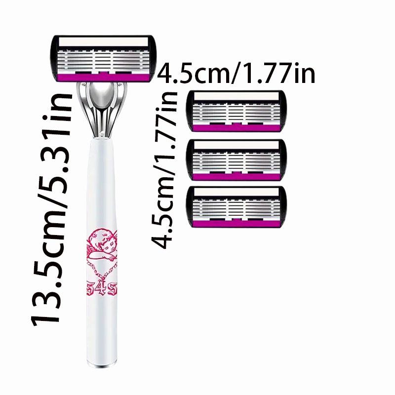 Six-Layer Razor Blade Shaver with Metal Holder for Hair Removal