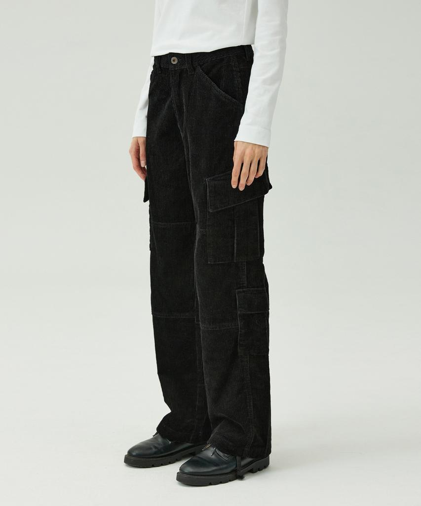 MAGOODGAN Farburn 4417 Cargo Corduroy Black Pants
