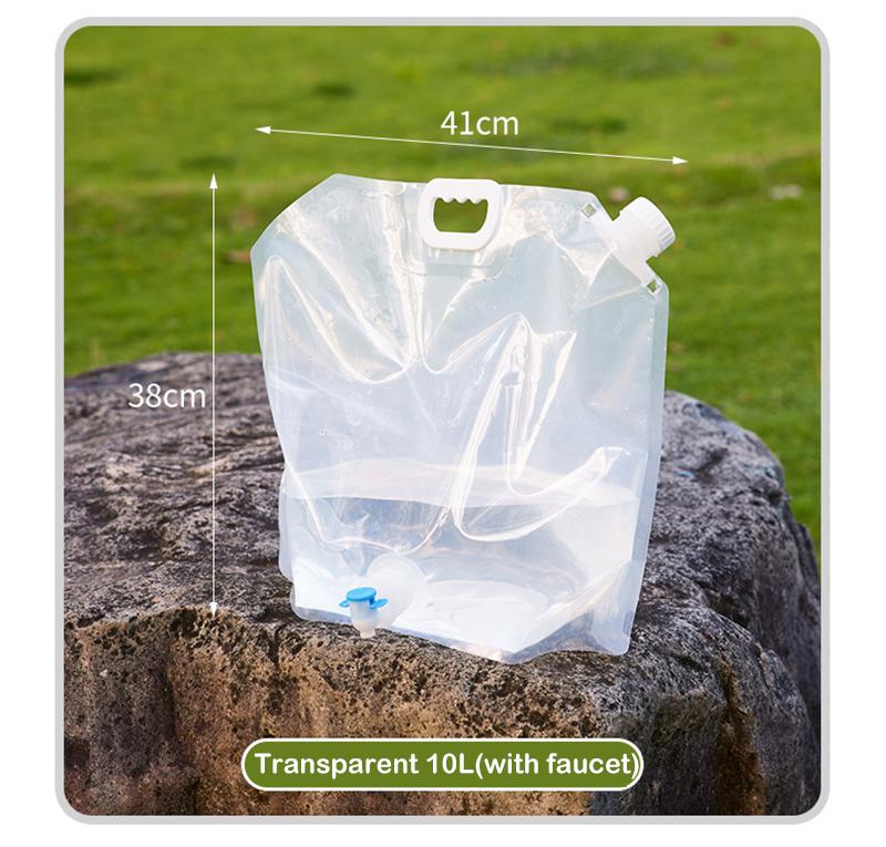 5/10L Foldable Camping Storage Water Bottle Collapsible Bag Carrier Container
