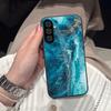 Эстетичный Чехол для Телефона с Рисунком Морского Флюидного Мрамора для Samsung Galaxy S26 S25 Edge Ударопрочный Чехол Защитный Корпус