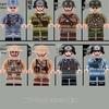 Военные минифигурки Второй мировой войны, совместимые с LEGO: Восьмой маршрут, немецкие, американские и советские армии - Образовательные военные игрушки