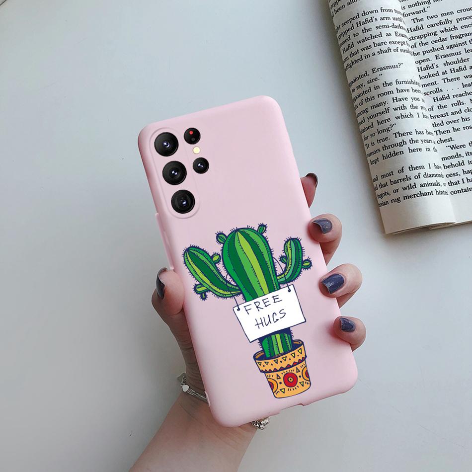 Чехол для Samsung S23 Ultra S23 Plus, милый чехол-накладка с кактусом, силиконовый чехол для телефона Samsung Galaxy S23 Ultra S 23 Plus, мягкие чехлы