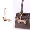 Mini Dachshund Dog Keychain PU Leather Animal Shaped Keyring Hanging Ornament for Backpack And Handbag Unisex Gift