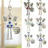 Angle Girl Hanging Decoration Iron Art Silver Color Wing Love Heart Rhinestone