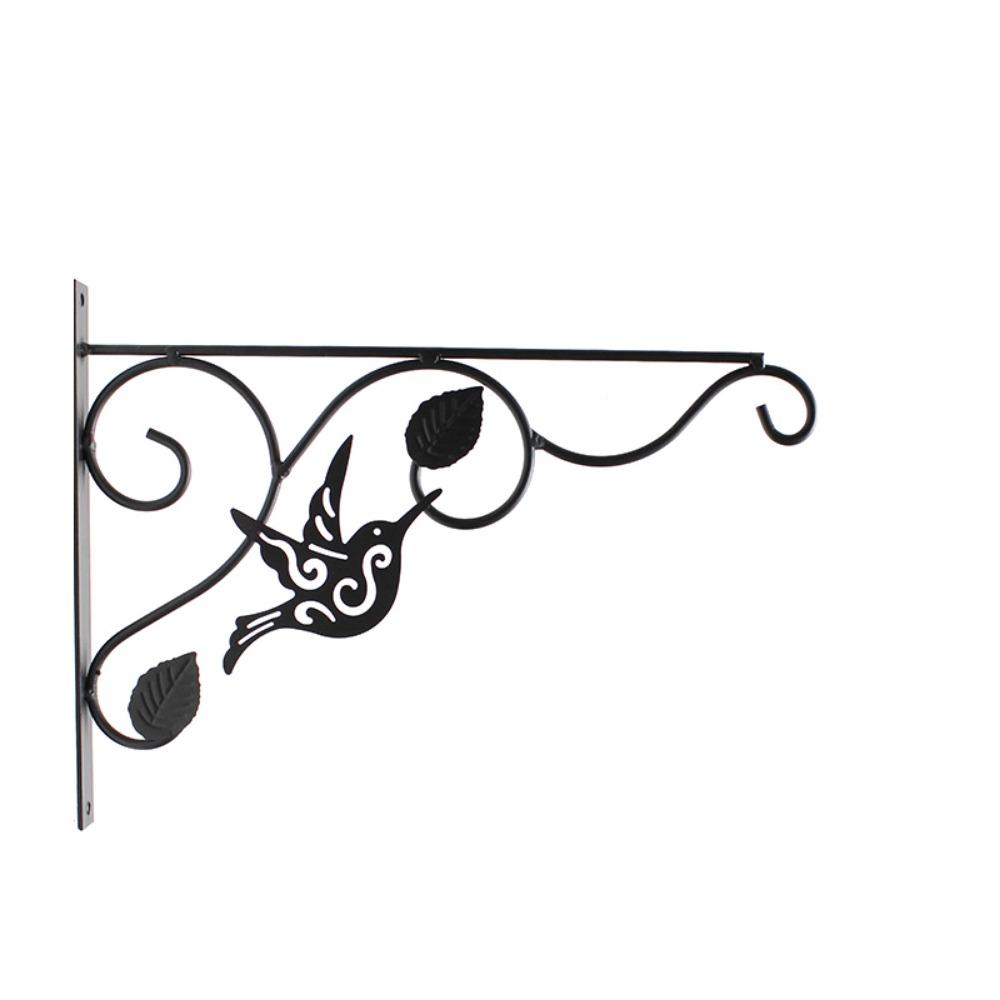 Black Garden Plant Hanger Hook Bird Wall Mounted Plant Hanger Hanging Flower Basket Brackets