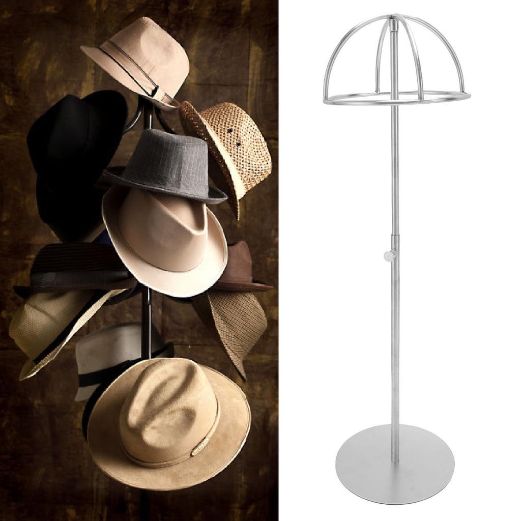 Tabletop Hat Stand Height Metal Hollow Three Dimensional Hat Display Rack for Beach Hat Cowboy Hat Winter Hat
