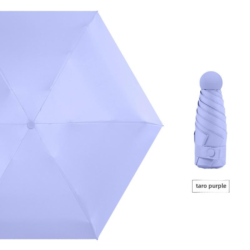 Компактный женский зонт с золотым тиснением: Защита от ультрафиолета, портативный складной, для солнца и дождя