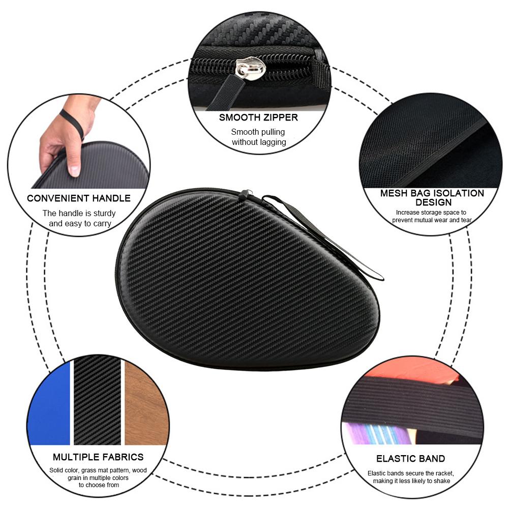 Table Tennis Paddle Storage Bag Waterproof Pingpong Paddle Storage Bag Ping Pong Racket Paddle Cover Bag for Sports Accessories