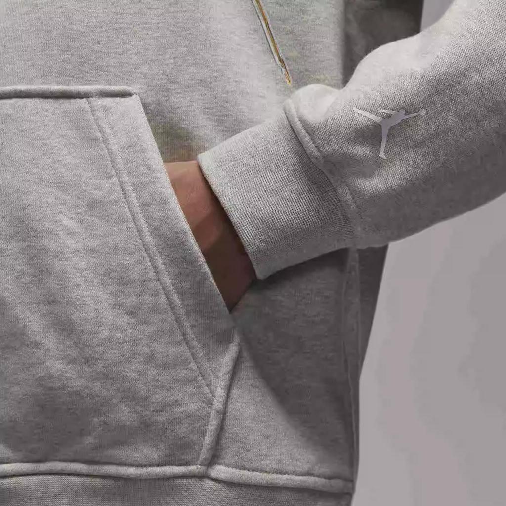Jordan Dri Fit Теплый Удобный Приятный к коже Простой Худи Мужские худи Светло-серый HF9903050