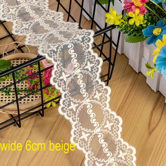 Хорошее качество, дешевые 4,5 м/лот, ширина 4-6 см, ретро белый/бежевый хлопок, вышитые кружевные аксессуары, отделка кружевной юбки, аксессуары по подолу