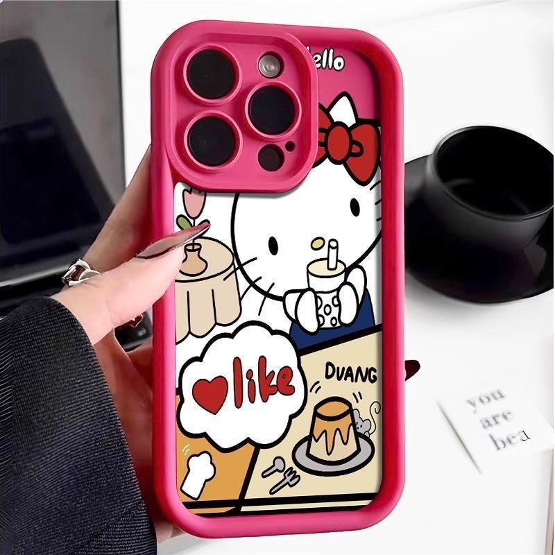 Взрывозащищенный TEMU/Xiyin/TikTok Sanlio TK кот Hello Kitty для Apple 16 чехол для мобильного телефона лестница