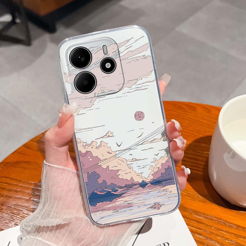 Забавные черные задние крышки для кота для Redmi Note 14 Pro Plus A3 K80 Pro A4 14R новый чехол для телефона эстетический дизайн жидкий силиконовый мягкий корпус для Redmi бампер