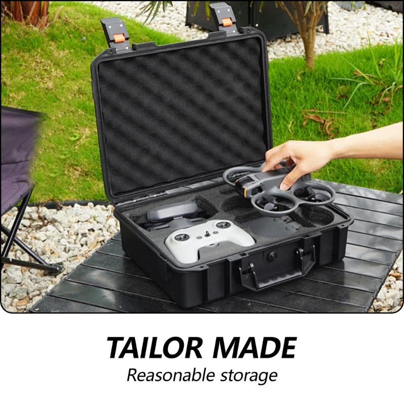 Жесткий кейс для оборудования Ударопрочная защитная сумка-чехол с мягкой внутренней обивкой для квадрокоптера Avata 2 Черный