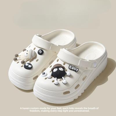 Холодные тапочки ЭВА женские летние уличные перфорированные туфли противоскользящие и без запаха для ног ванная комната дом жизнь в помещении