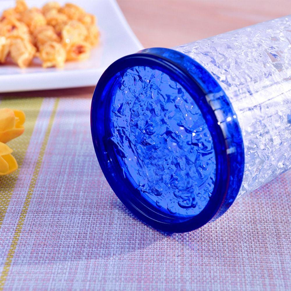 Double Wall Cooling Wine Cup Clear Beer Cup Drinking Glasses Freezer Ice Beer Mug Beer