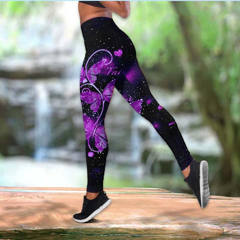 Экипировка для йоги с принтом листьев и бабочек для женщин, модные леггинсы для тренировок с 3D принтом, спортивные леггинсы для фитнеса с высокой талией, повседневные штаны для йоги