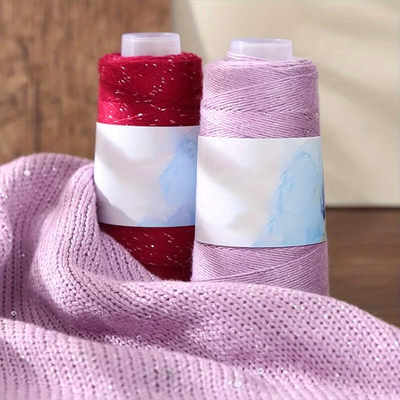 1 шт. Пряжа ручной вязки для подарка, сделай сам, блестящая шелковая нить с пайетками, пряжа из чистого хлопка и натурального шелка ручной работы, вязальная пряжа с серебряной нитью