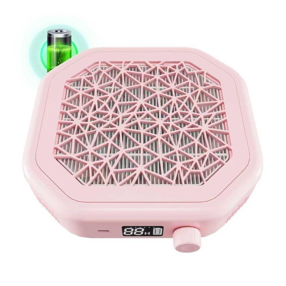 Reusable Filter Nail Dust Collector High Efficiency Cordless Portable Dust Suction  Home Nail Care