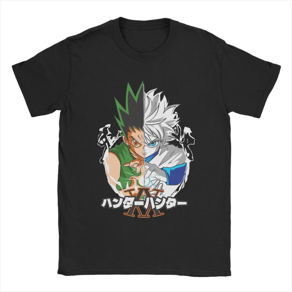 Аниме Футболки Hunter X Hunter Мужские Хлопок Новинка Футболки Круглый Воротник Футболки С Коротким Рукавом Одежда Идея для Подарка