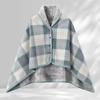 Lady Multifunction Doublelayer Tartan Plaid Blanket Scarf Wrap Shawl Winter Warm Elegant Womens Shawl Scarf Winter
