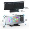 Цифровой будильник с проекцией с поворотом на 180°, с RGB-подсветкой, автоматическим затемнением, ночным режимом, функцией повтора сигнала, настольные часы 12/24 ч, USB LED-часы