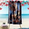 Dachshund Puzzle Print Beach Towel, Large Soft Quick Dry Towel for Beach Camping Swimming