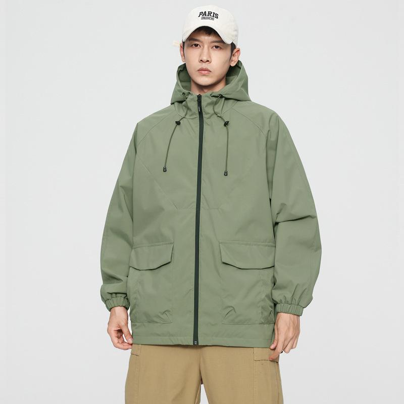 Mountain Jacket Men's and Women's Autumn Tooling Wind Single Clothes Loose Coat Couple Outdoor Windproof Waterproof Hooded Jacket